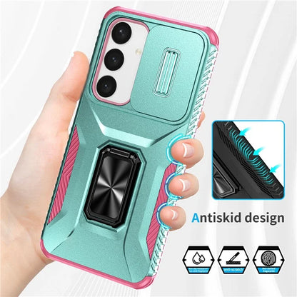 For Samsung Galaxy S24+ Case Camshield Kickstand TPU+PC Anti-Slip Phone Cover