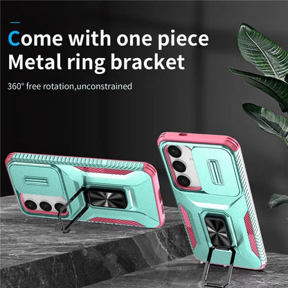 For Samsung Galaxy S24+ Case Camshield Kickstand TPU+PC Anti-Slip Phone Cover