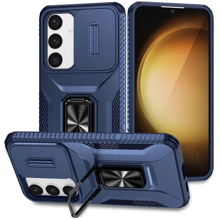 For Samsung Galaxy S24+ Case Camshield Kickstand TPU+PC Anti-Slip Phone Cover