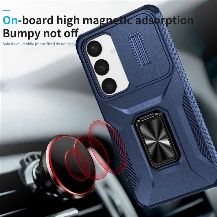 For Samsung Galaxy S24+ Case Camshield Kickstand TPU+PC Anti-Slip Phone Cover