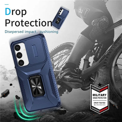 For Samsung Galaxy S24+ Case Camshield Kickstand TPU+PC Anti-Slip Phone Cover