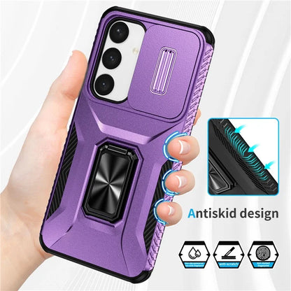 For Samsung Galaxy S24+ Case Camshield Kickstand TPU+PC Anti-Slip Phone Cover