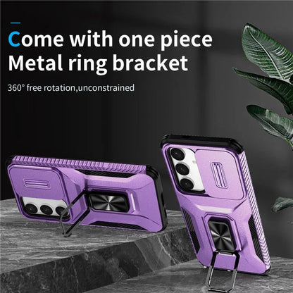 For Samsung Galaxy S24+ Case Camshield Kickstand TPU+PC Anti-Slip Phone Cover