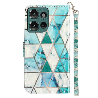 For Motorola Edge 50 5G Case 3D Pattern Printed Phone Leather Phone Cover