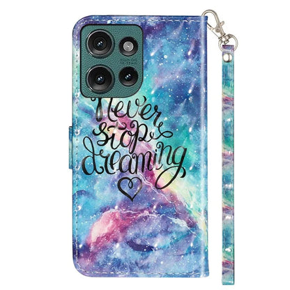 For Motorola Edge 50 5G Case 3D Pattern Printed Phone Leather Phone Cover