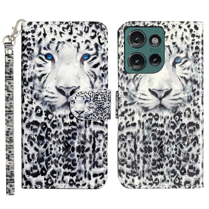 For Motorola Edge 50 5G Case 3D Pattern Printed Phone Leather Phone Cover