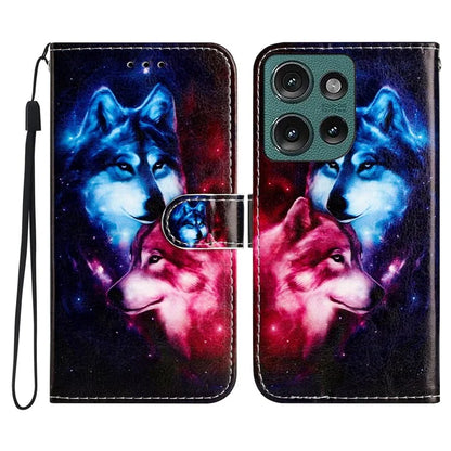 For Motorola Edge 50 5G Wallet Case Printed Pattern Design Leather Phone Cover