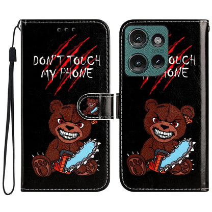 For Motorola Edge 50 5G Wallet Case Printed Pattern Design Leather Phone Cover