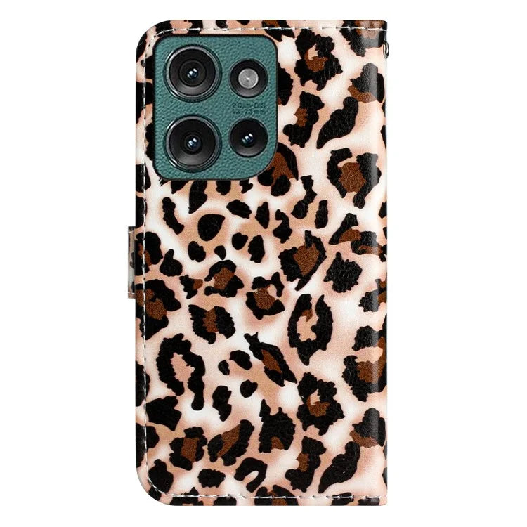 For Motorola Edge 50 5G Wallet Case Printed Pattern Design Leather Phone Cover