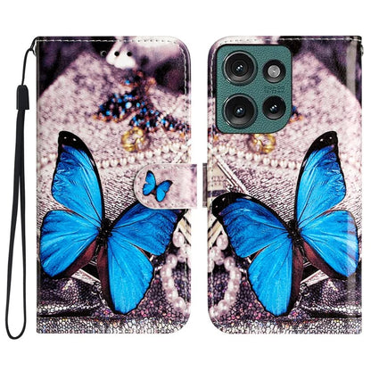 For Motorola Edge 50 5G Wallet Case Printed Pattern Design Leather Phone Cover