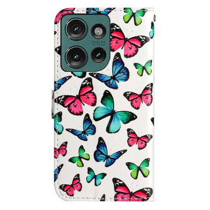 For Motorola Edge 50 5G Wallet Case Printed Pattern Design Leather Phone Cover