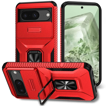 For Google Pixel 8 Case Camshield Kickstand TPU+PC Anti-Slip Phone Cover