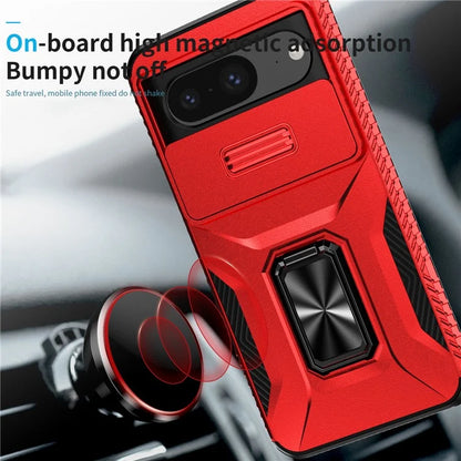For Google Pixel 8 Case Camshield Kickstand TPU+PC Anti-Slip Phone Cover