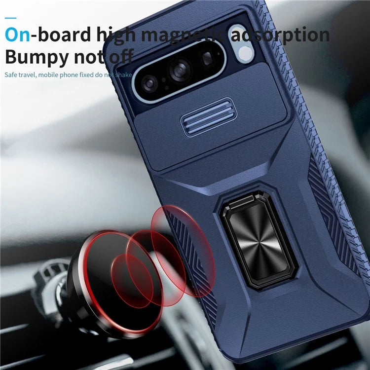 For Google Pixel 8 Pro Case Camshield Kickstand TPU+PC Anti-Slip Phone Cover
