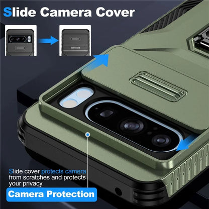For Google Pixel 8 Pro Case Camshield Kickstand TPU+PC Anti-Slip Phone Cover