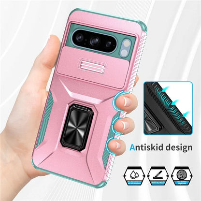 For Google Pixel 8 Pro Case Camshield Kickstand TPU+PC Anti-Slip Phone Cover