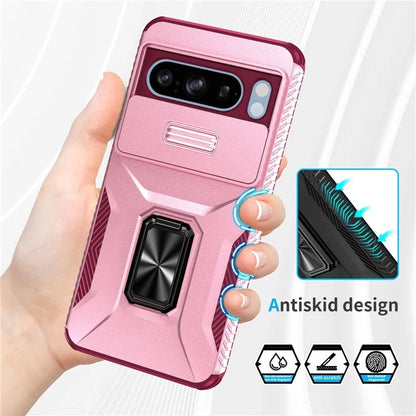 For Google Pixel 8 Pro Case Camshield Kickstand TPU+PC Anti-Slip Phone Cover