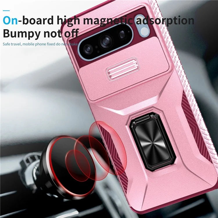 For Google Pixel 8 Pro Case Camshield Kickstand TPU+PC Anti-Slip Phone Cover
