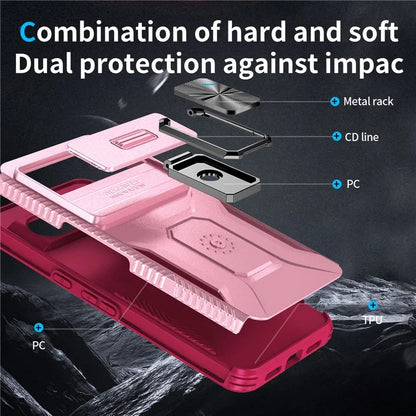 For Google Pixel 8 Pro Case Camshield Kickstand TPU+PC Anti-Slip Phone Cover