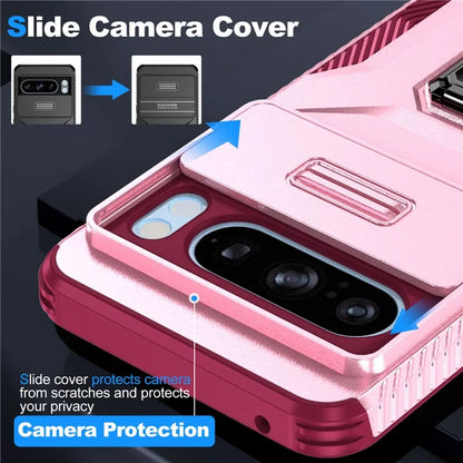 For Google Pixel 8 Pro Case Camshield Kickstand TPU+PC Anti-Slip Phone Cover