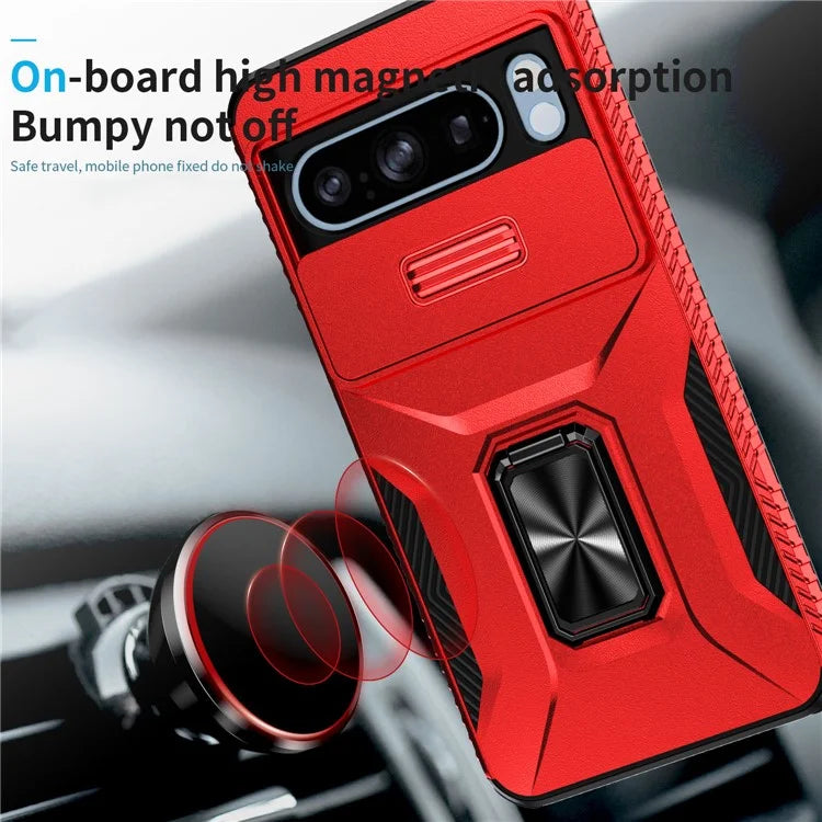 For Google Pixel 8 Pro Case Camshield Kickstand TPU+PC Anti-Slip Phone Cover