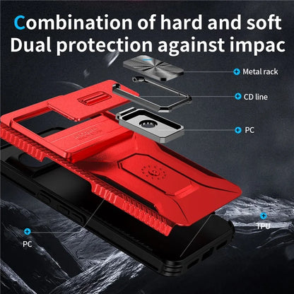 For Google Pixel 8 Pro Case Camshield Kickstand TPU+PC Anti-Slip Phone Cover