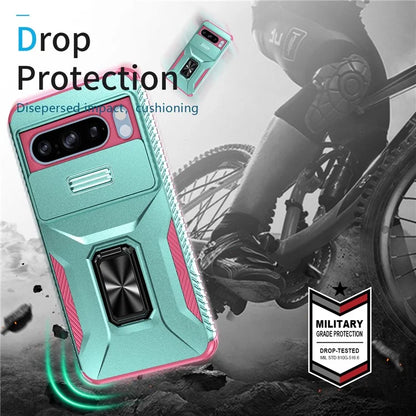 For Google Pixel 8 Pro Case Camshield Kickstand TPU+PC Anti-Slip Phone Cover