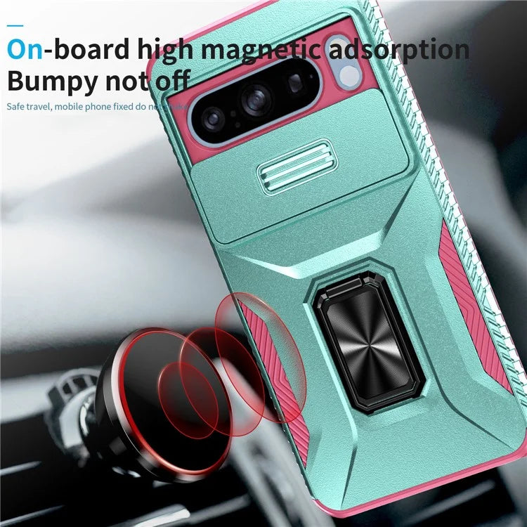For Google Pixel 8 Pro Case Camshield Kickstand TPU+PC Anti-Slip Phone Cover