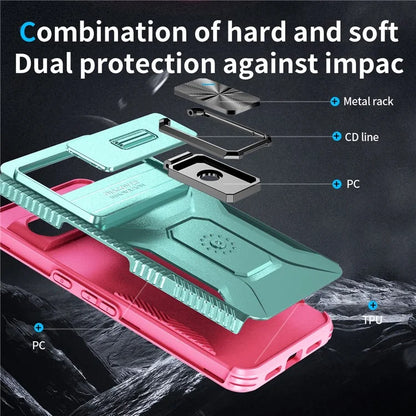 For Google Pixel 8 Pro Case Camshield Kickstand TPU+PC Anti-Slip Phone Cover