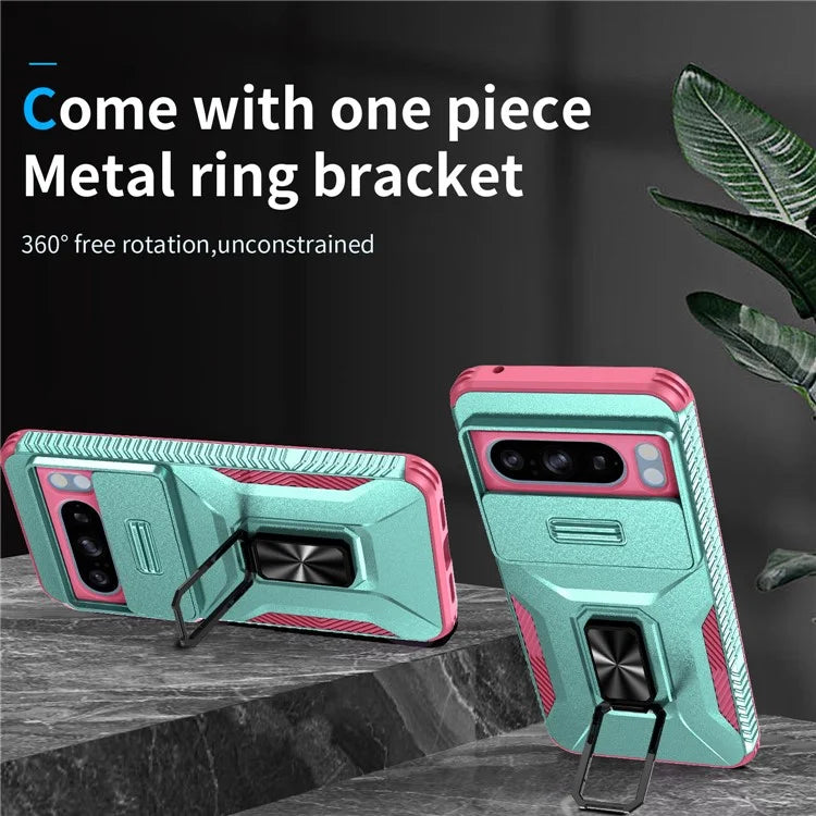For Google Pixel 8 Pro Case Camshield Kickstand TPU+PC Anti-Slip Phone Cover