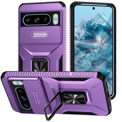 For Google Pixel 8 Pro Case Camshield Kickstand TPU+PC Anti-Slip Phone Cover