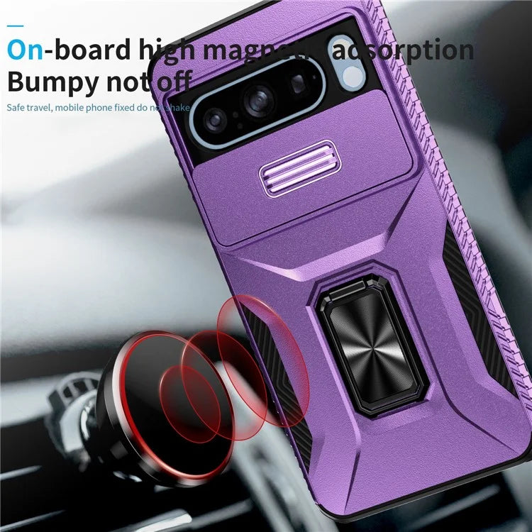 For Google Pixel 8 Pro Case Camshield Kickstand TPU+PC Anti-Slip Phone Cover