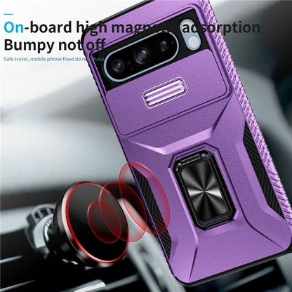 For Google Pixel 8 Pro Case Camshield Kickstand TPU+PC Anti-Slip Phone Cover