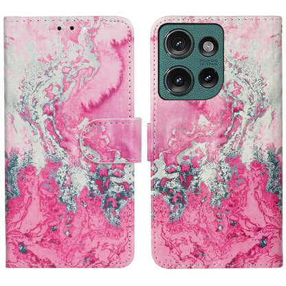 For Motorola Edge 50 5G Case Pattern PU Leather Flip Phone Cover