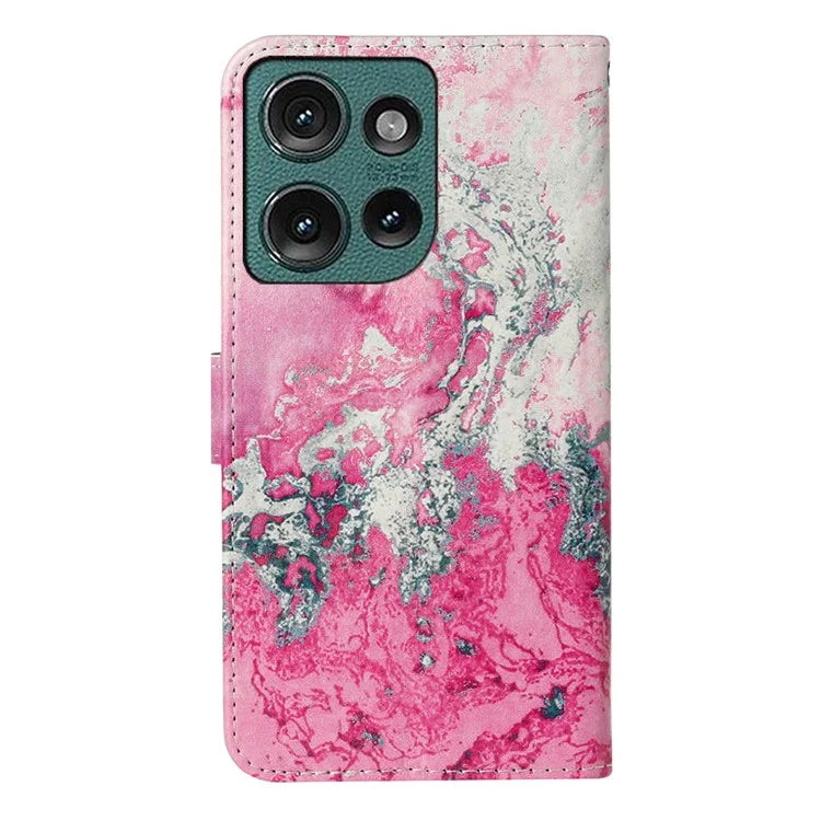 For Motorola Edge 50 5G Case Pattern PU Leather Flip Phone Cover