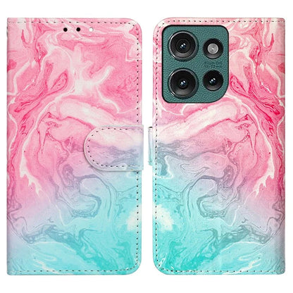 For Motorola Edge 50 5G Case Pattern PU Leather Flip Phone Cover
