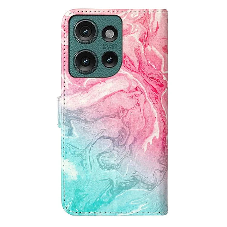 For Motorola Edge 50 5G Case Pattern PU Leather Flip Phone Cover
