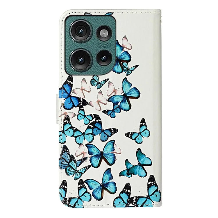 For Motorola Edge 50 5G Case Pattern PU Leather Flip Phone Cover