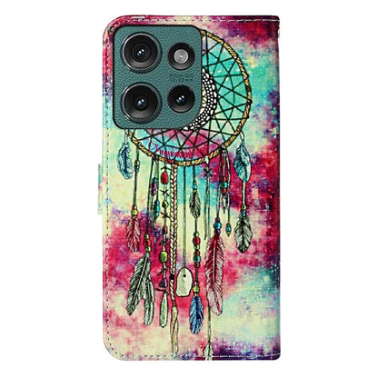 For Motorola Edge 50 5G Case Pattern PU Leather Flip Phone Cover