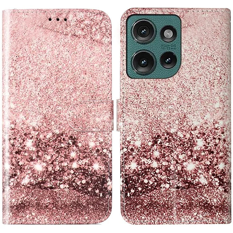 For Motorola Edge 50 5G Case Pattern PU Leather Flip Phone Cover