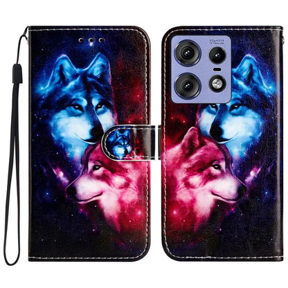 For Motorola Edge 50 Pro 5G Wallet Case Printed Pattern Design Leather Phone Cover