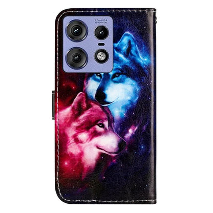 For Motorola Edge 50 Pro 5G Wallet Case Printed Pattern Design Leather Phone Cover