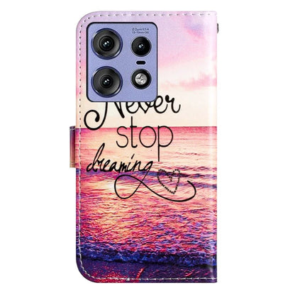 For Motorola Edge 50 Pro 5G Wallet Case Printed Pattern Design Leather Phone Cover