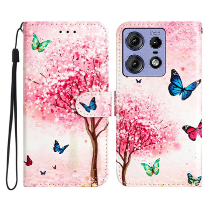 For Motorola Edge 50 Pro 5G Wallet Case Printed Pattern Design Leather Phone Cover