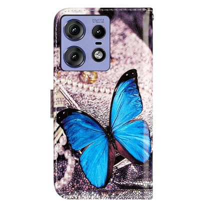 For Motorola Edge 50 Pro 5G Wallet Case Printed Pattern Design Leather Phone Cover