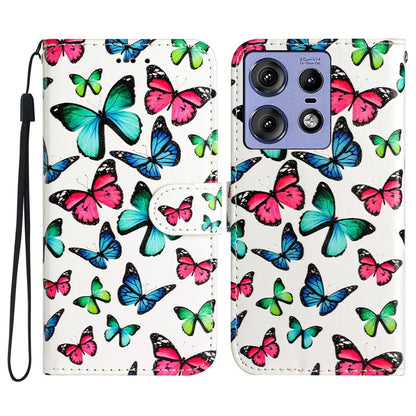 For Motorola Edge 50 Pro 5G Wallet Case Printed Pattern Design Leather Phone Cover
