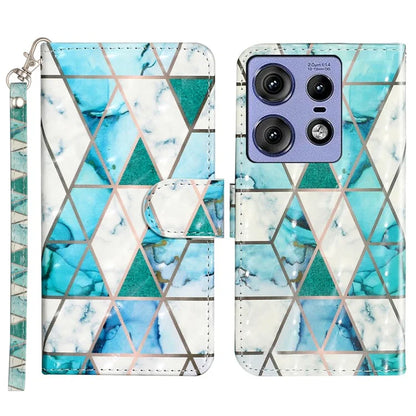 For Motorola Edge 50 Pro 5G Case 3D Pattern Printed Phone Leather Phone Cover