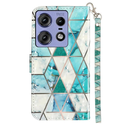 For Motorola Edge 50 Pro 5G Case 3D Pattern Printed Phone Leather Phone Cover