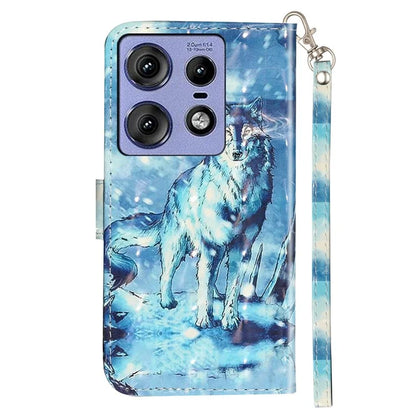 For Motorola Edge 50 Pro 5G Case 3D Pattern Printed Phone Leather Phone Cover