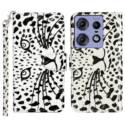 For Motorola Edge 50 Pro 5G Case 3D Pattern Printed Phone Leather Phone Cover